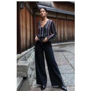 RAILS Beaux Stripe Tie-waist Button-down Blouse In Varadero Stripe Medium